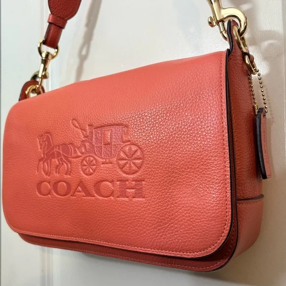 NEAR MINT Coach Jes Messenger in Rare HIBISCUS Pink | Large Crossbody - Picture 4 of 16